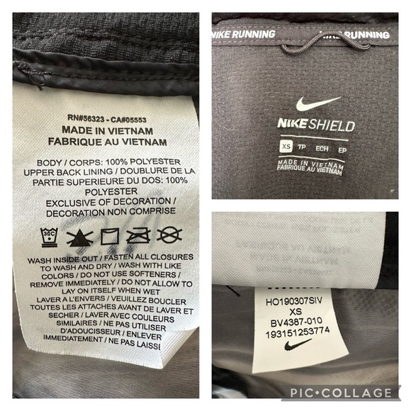 Nike Women's Shield Running Jacket Ghost Flash Pattern Full-Zip Hooded Size XS - Picture 15 of 16